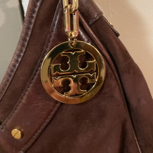 Classic Old School Lee Radziwill Brown/Maroon Suede Leather Handbag - 20% off!! - Picture 2 of 7